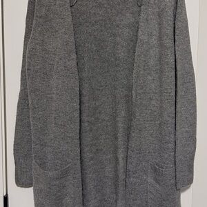 Trendy boutique Gray Open-Front Knit Cardigan